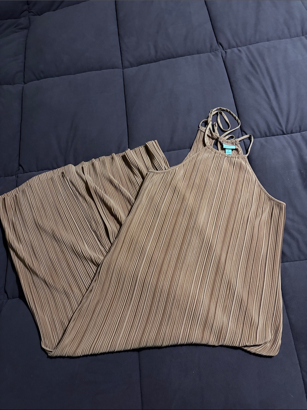 a new day Pleated Halter Maxi Dress in Light Brown